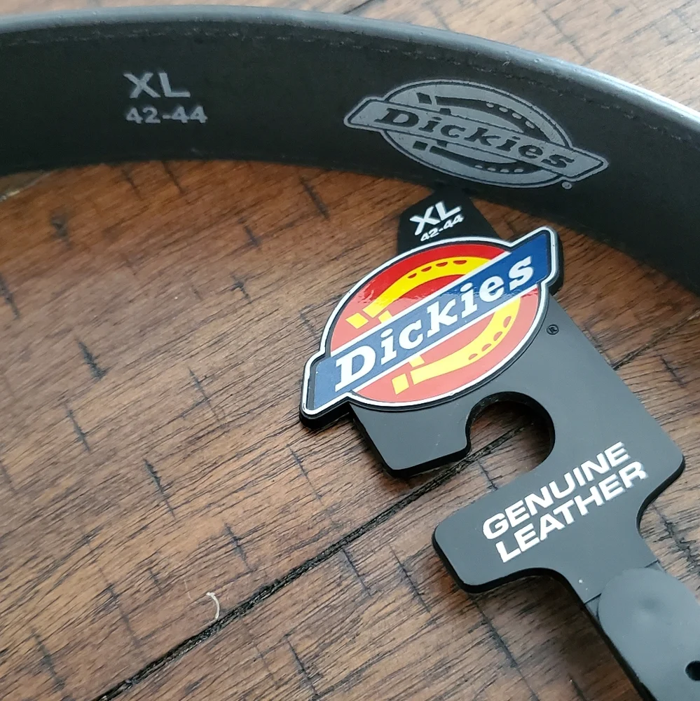 🆕 DICKIES MEN'S REAL GENUINE LEATHER BELT SIZE42-44 XL